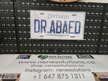 Load image into Gallery viewer, DR.ABAED : Custom Car Ontario For Off Road License Plate Souvenir Personalized Gift Display
