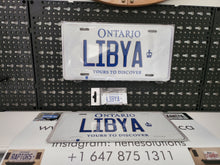 Load image into Gallery viewer, LIBYA : Custom Car Ontario For Off Road License Plate Souvenir Personalized Gift Display