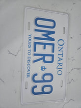 Load image into Gallery viewer, White Ontario Crown Custom License Plate Personalized Aluminum Name Plate Display Gift Souvenir