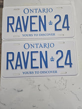 Load image into Gallery viewer, White Ontario Crown Custom License Plate Personalized Aluminum Name Plate Display Gift Souvenir
