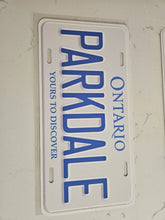 Load image into Gallery viewer, White Ontario Crown Custom License Plate Personalized Aluminum Name Plate Display Gift Souvenir