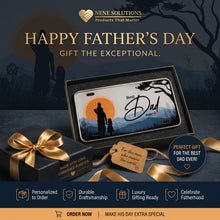Load image into Gallery viewer, Custom License Plate & Keychain | Father's Day Gift | Add Dad's Name | Car – Bike – Motorcycle | All Sizes Available
