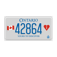 Load image into Gallery viewer, Ontario Heart License Plate Personalized Custom Text Aluminum Name Plate Display Gift