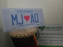 Load image into Gallery viewer, Ontario Heart License Plate Personalized Custom Text Aluminum Name Plate Display Gift
