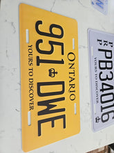 Load image into Gallery viewer, Ontario Yellow Service Custom License Plate Personalized Aluminum Name Plate Vehicle Display Gift