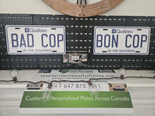 Load image into Gallery viewer, Quebec Heritage Custom License Plate Personalized Metal Name Tag Collectible Display Gift