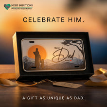 Load image into Gallery viewer, Custom License Plate & Keychain | Father's Day Gift | Add Dad's Name | Car – Bike – Motorcycle | All Sizes Available
