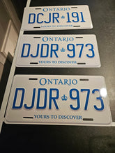 Load image into Gallery viewer, White Ontario Crown Custom License Plate Personalized Aluminum Name Plate Display Gift Souvenir