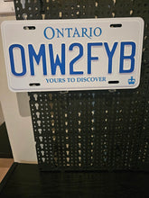 Load image into Gallery viewer, White Ontario Crown Custom License Plate Personalized Aluminum Name Plate Display Gift Souvenir