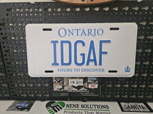 Load image into Gallery viewer, White Ontario Crown Custom License Plate Personalized Aluminum Name Plate Display Gift Souvenir