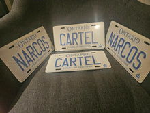 Load image into Gallery viewer, White Ontario Crown Custom License Plate Personalized Aluminum Name Plate Display Gift Souvenir