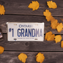 Load image into Gallery viewer, #1 GRANDMA : Custom Car Ontario For Off Road License Plate Souvenir Personalized Gift Display