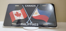 Load image into Gallery viewer, Canada-Philippines : Custom Car Canada,Philippines For Off Road License Plate Souvenir Personalized Gift Display