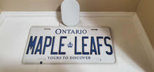 Load image into Gallery viewer, MAPLE LEAFS : Custom Car Plate Ontario For Novelty Souvenir Gift Display Special Occasions Mancave Garage Office Windshield