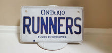 Load image into Gallery viewer, RUNNERS : Custom Bike Plate Ontario For Novelty Souvenir Gift Display Special Occasions Mancave Garage Office Windshield