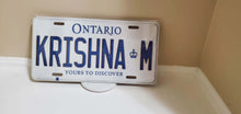 Load image into Gallery viewer, *KRISHNA M* Customized Ontario Car Plate Size Novelty/Souvenir/Gift Plate