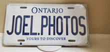 Load image into Gallery viewer, *JOEL PHOTOS* Customized Ontario Car Plate Size Novelty/Souvenir/Gift Plate