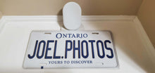 Load image into Gallery viewer, *JOEL PHOTOS* Customized Ontario Car Plate Size Novelty/Souvenir/Gift Plate
