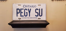Load image into Gallery viewer, *PEGY SU* :Your Chosen Message: Customized Ontario Car Style Souvenir/Gift Plates
