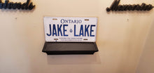 Load image into Gallery viewer, *JAKE LAKE* :Your Boat-Styled Message: Customized Ontario Car Style Souvenir/Gift Plates