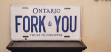 Load image into Gallery viewer, *FORK YOU* :Your Mobile-Business Message: Customized Ontario Car Style Souvenir/Gift Plates