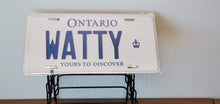 Load image into Gallery viewer, *WATTY* Customized Ontario Car Size Novelty/Souvenir/Gift Plate