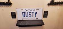 Load image into Gallery viewer, RUSTY : Custom Car Ontario For Off Road License Plate Souvenir Personalized Gift Display