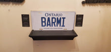 Load image into Gallery viewer, BARMI : Custom Car Plate Ontario For Novelty Souvenir Gift Display Special Occasions Mancave Garage Office Windshield