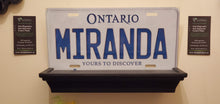 Load image into Gallery viewer, *MIRANDA* : Hey, Want To Stand Out From The Crowd? We Do All Canadian Province Plates : Customized Car Style Souvenir/Gift Plates