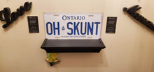 Load image into Gallery viewer, *OH SKUNT* : Hey, Want To Stand Out From The Crowd? We Do All Canadian Province Plates : Customized Car Style Souvenir/Gift Plates