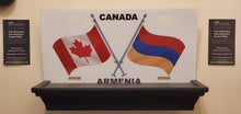 Load image into Gallery viewer, CANADA-ARMENIA FLAG : Custom Car Plate CANADA/ARMENIA For Novelty Souvenir Gift Display Special Occasions Mancave Garage Office Windshield