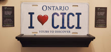 Load image into Gallery viewer, I <3 CICI : Custom Car Ontario For Off Road License Plate Souvenir Personalized Gift Display