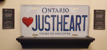 Load image into Gallery viewer, *JUSTHEART* : Personalized Style Souvenir/Gift Plate in Car Size