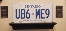 Load image into Gallery viewer, UB6-ME9 : Custom Car Plate Ontario For Novelty Souvenir Gift Display Special Occasions Mancave Garage Office Windshield