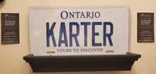 Load image into Gallery viewer, *KARTER* : Personalized Name Plate: Souvenir/Gift Plate in Car Size