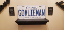 Load image into Gallery viewer, *GOALIEMAN* : Personalized Name Plate: Souvenir/Gift Plate in Car Size