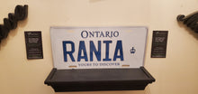 Load image into Gallery viewer, *RANIA* : Personalized Name Plate: Souvenir/Gift Plate in Car Size