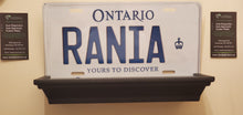 Load image into Gallery viewer, *RANIA* : Personalized Name Plate: Souvenir/Gift Plate in Car Size