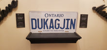 Load image into Gallery viewer, *DUKAGJIN* : Personalized Name Plate: Souvenir/Gift Plate in Car Size