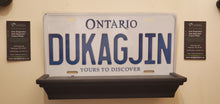 Load image into Gallery viewer, *DUKAGJIN* : Personalized Name Plate: Souvenir/Gift Plate in Car Size