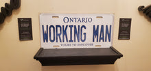 Load image into Gallery viewer, *WORKING MAN* : Personalized Name Plate: Souvenir/Gift Plate in Car Size