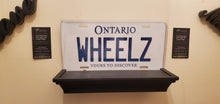 Load image into Gallery viewer, *WHEELZ* : Personalized Name Plate: Souvenir/Gift Plate in Car Size