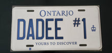 Load image into Gallery viewer, *DADEE #1* : Personalized Style Souvenir/Gift Plate in Car Size