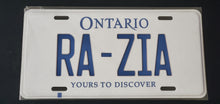 Load image into Gallery viewer, RA-ZIA : Custom Car Ontario For Off Road License Plate Souvenir Personalized Gift Display