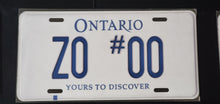 Load image into Gallery viewer, *ZO #OO* : Personalized Style Souvenir/Gift Plate in Car Size