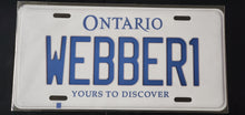 Load image into Gallery viewer, *WEBBER1* : Personalized Style Souvenir/Gift Plate in Car Size