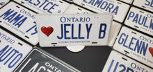 Load image into Gallery viewer, Custom Car License Plate: <3 Jelly B