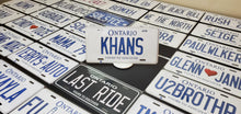 Load image into Gallery viewer, Khanz : Custom Car Ontario For Off Road License Plate Souvenir Personalized Gift Display