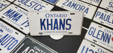 Load image into Gallery viewer, Khanz : Custom Car Ontario For Off Road License Plate Souvenir Personalized Gift Display