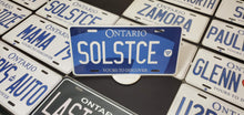 Load image into Gallery viewer, Custom Ontario Blue Car License Plate: SOLSTCE